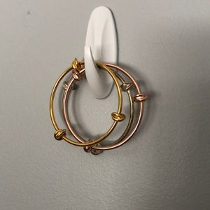 Metal Knot Bracelets, set of three